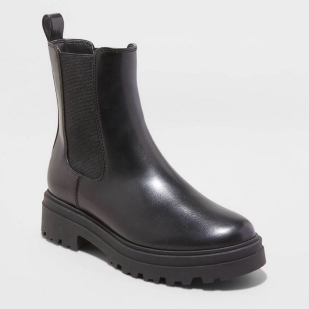 TARGET A NEW DAY Chelsea Lug Boot - Black Women's Ankle Boot
